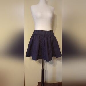 Chic Navy Blue A-Line Skirt
